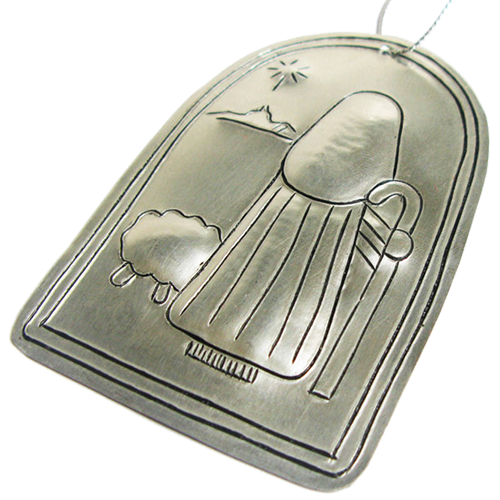 Tin Ornament Sheperd Sees the Star