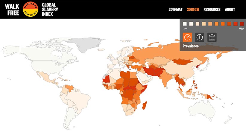 2018 Global Slavery Index Maps